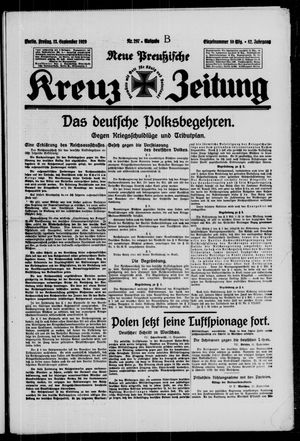 Neue preussische Kreuz-Zeitung vom 13.09.1929