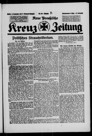 Neue preussische Kreuz-Zeitung on Sep 15, 1929