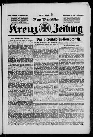 Neue preussische Kreuz-Zeitung vom 17.09.1929