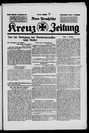 Neue preussische Kreuz-Zeitung vom 18.09.1929