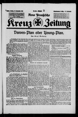 Neue preussische Kreuz-Zeitung vom 20.09.1929