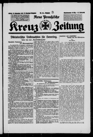 Neue preussische Kreuz-Zeitung vom 29.09.1929