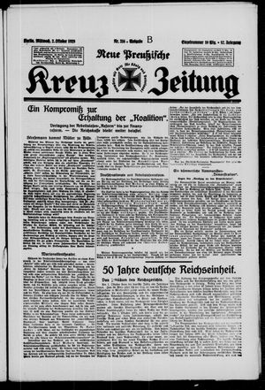Neue preussische Kreuz-Zeitung vom 02.10.1929