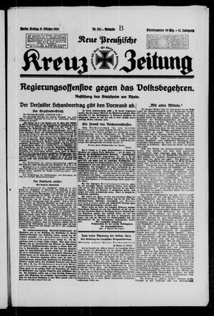 Neue preussische Kreuz-Zeitung vom 11.10.1929