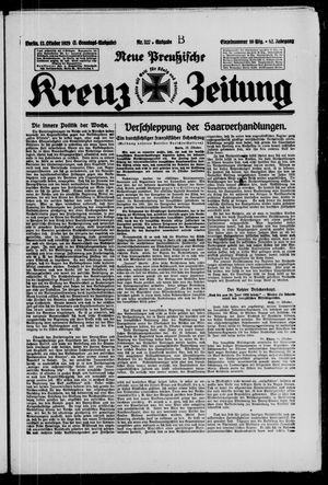 Neue preussische Kreuz-Zeitung vom 13.10.1929
