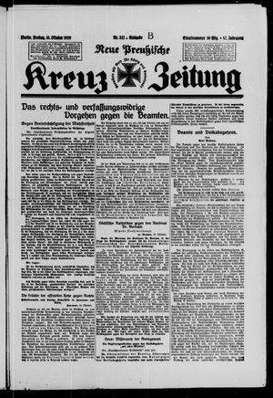 Neue preussische Kreuz-Zeitung vom 18.10.1929