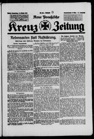 Neue preussische Kreuz-Zeitung vom 31.10.1929