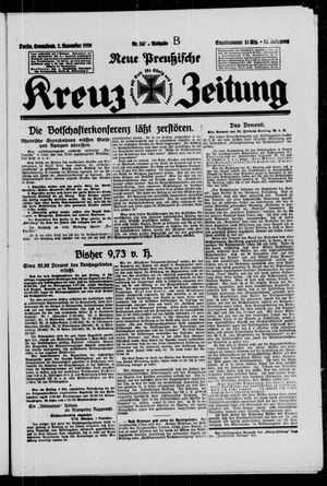 Neue preussische Kreuz-Zeitung vom 02.11.1929