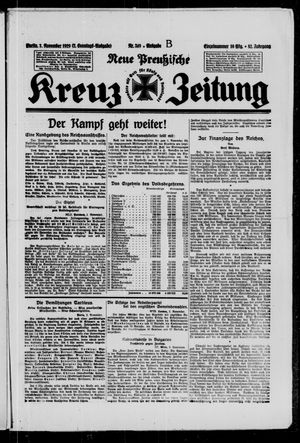 Neue preussische Kreuz-Zeitung on Nov 3, 1929