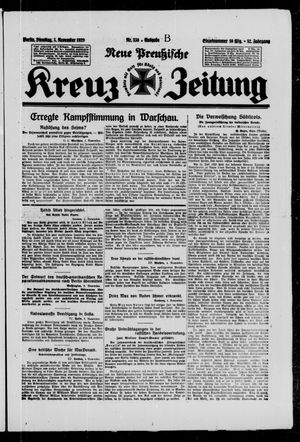 Neue preussische Kreuz-Zeitung vom 05.11.1929