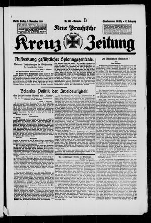 Neue preussische Kreuz-Zeitung vom 08.11.1929