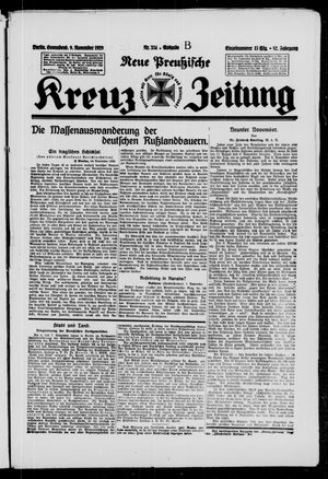 Neue preussische Kreuz-Zeitung vom 09.11.1929