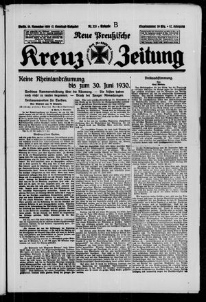 Neue preussische Kreuz-Zeitung vom 10.11.1929