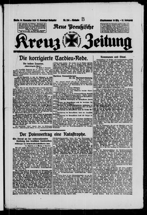 Neue preussische Kreuz-Zeitung vom 10.11.1929
