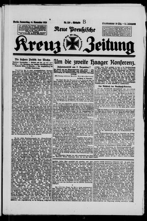 Neue preussische Kreuz-Zeitung vom 14.11.1929
