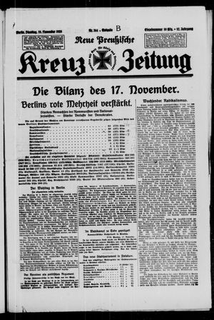 Neue preussische Kreuz-Zeitung vom 19.11.1929