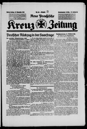 Neue preussische Kreuz-Zeitung vom 22.11.1929