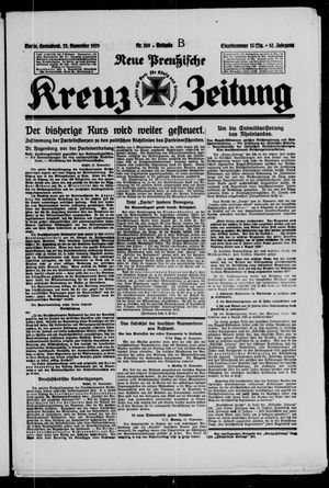 Neue preussische Kreuz-Zeitung vom 23.11.1929