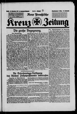 Neue preussische Kreuz-Zeitung vom 24.11.1929