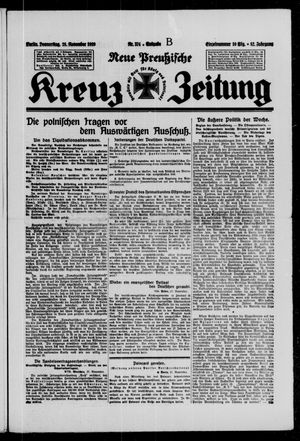 Neue preussische Kreuz-Zeitung vom 28.11.1929