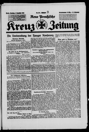 Neue preussische Kreuz-Zeitung on Dec 3, 1929