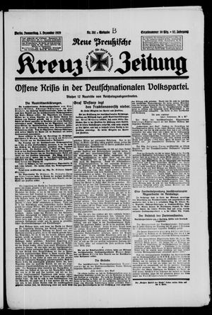 Neue preussische Kreuz-Zeitung vom 05.12.1929