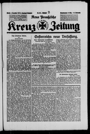 Neue preussische Kreuz-Zeitung vom 08.12.1929