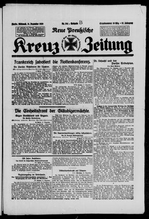 Neue preussische Kreuz-Zeitung vom 18.12.1929