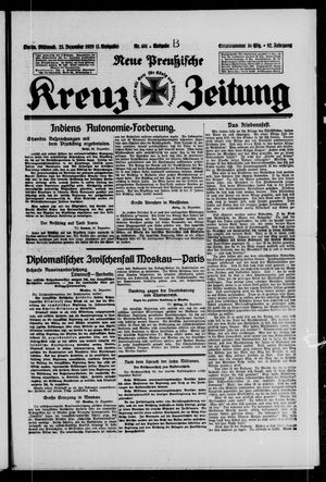 Neue preussische Kreuz-Zeitung vom 25.12.1929