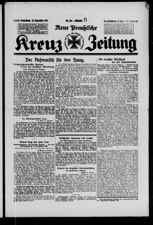 Neue preussische Kreuz-Zeitung vom 28.12.1929