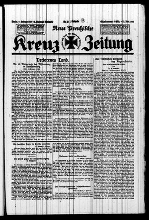 Neue preussische Kreuz-Zeitung vom 09.02.1930