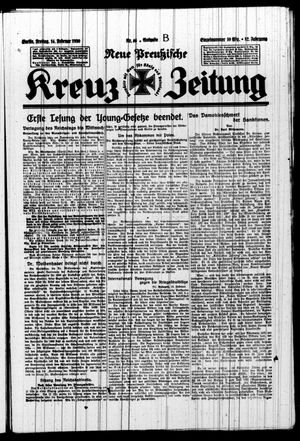 Neue preussische Kreuz-Zeitung vom 14.02.1930