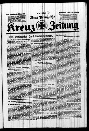 Neue preussische Kreuz-Zeitung vom 15.02.1930
