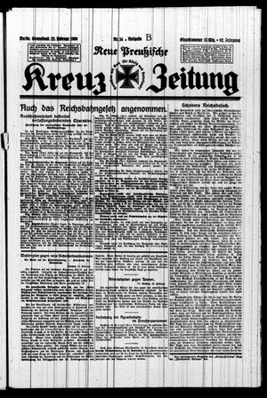 Neue preussische Kreuz-Zeitung vom 22.02.1930