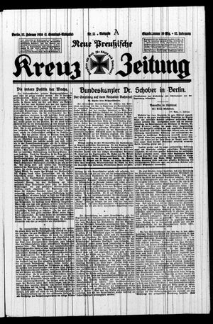 Neue preussische Kreuz-Zeitung vom 23.02.1930