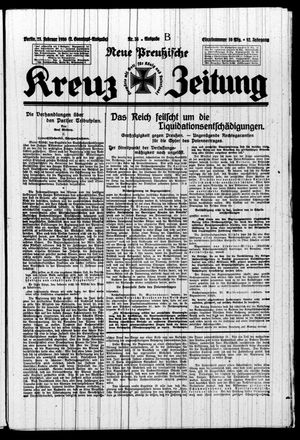 Neue preussische Kreuz-Zeitung vom 23.02.1930