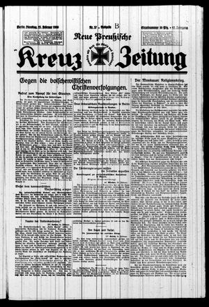 Neue preussische Kreuz-Zeitung vom 25.02.1930
