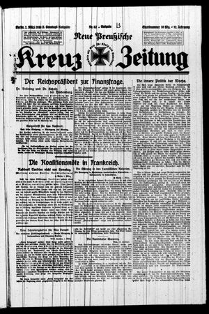 Neue preussische Kreuz-Zeitung vom 02.03.1930