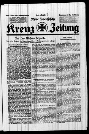 Neue preussische Kreuz-Zeitung vom 09.03.1930