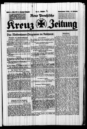 Neue preussische Kreuz-Zeitung vom 16.03.1930