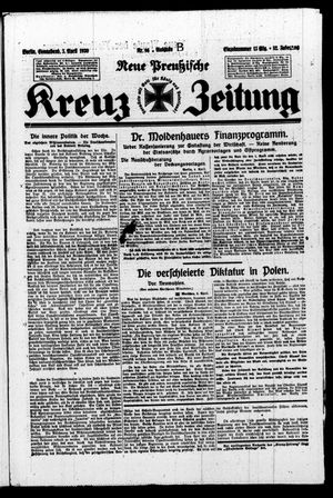 Neue preussische Kreuz-Zeitung on Apr 5, 1930