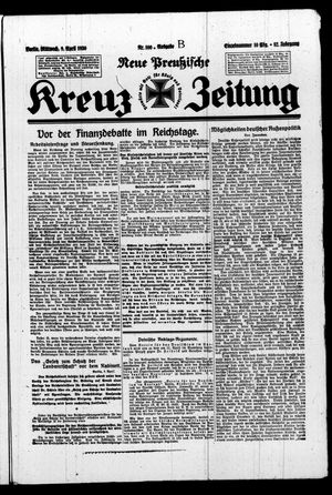 Neue preussische Kreuz-Zeitung vom 09.04.1930