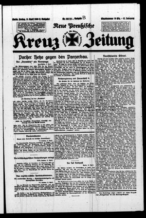 Neue preussische Kreuz-Zeitung vom 18.04.1930