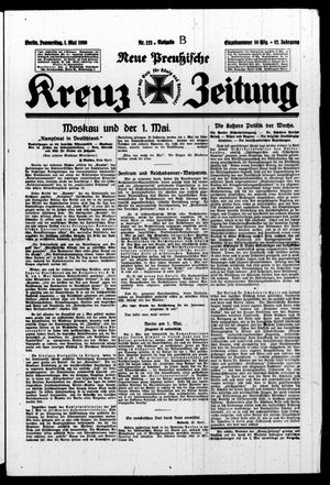 Neue preussische Kreuz-Zeitung vom 01.05.1930