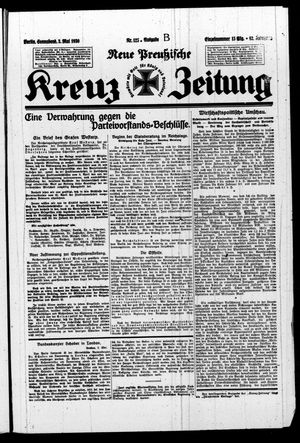 Neue preussische Kreuz-Zeitung vom 03.05.1930