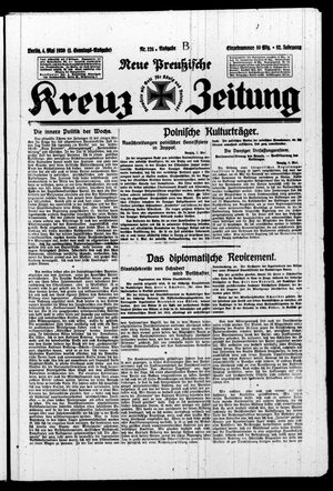 Neue preussische Kreuz-Zeitung vom 04.05.1930