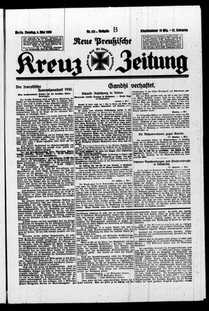 Neue preussische Kreuz-Zeitung vom 06.05.1930