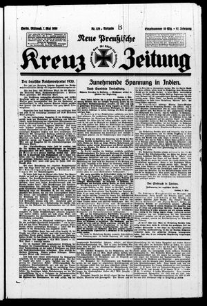Neue preussische Kreuz-Zeitung vom 07.05.1930