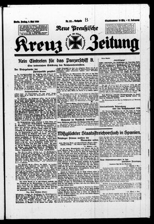 Neue preussische Kreuz-Zeitung vom 09.05.1930