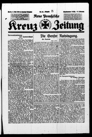 Neue preussische Kreuz-Zeitung vom 11.05.1930